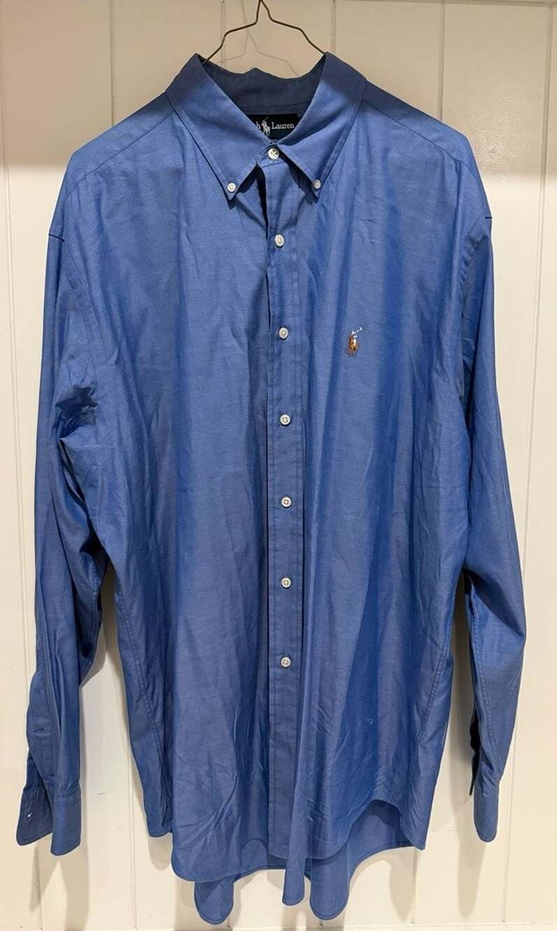 Ralph Lauren Yarmouth Pinpoint Oxford Shirt 17-35 Blue